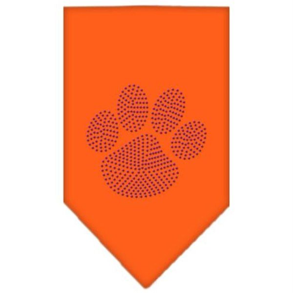 Unconditional Love Paw Purple Rhinestone Bandana Orange Small UN788229